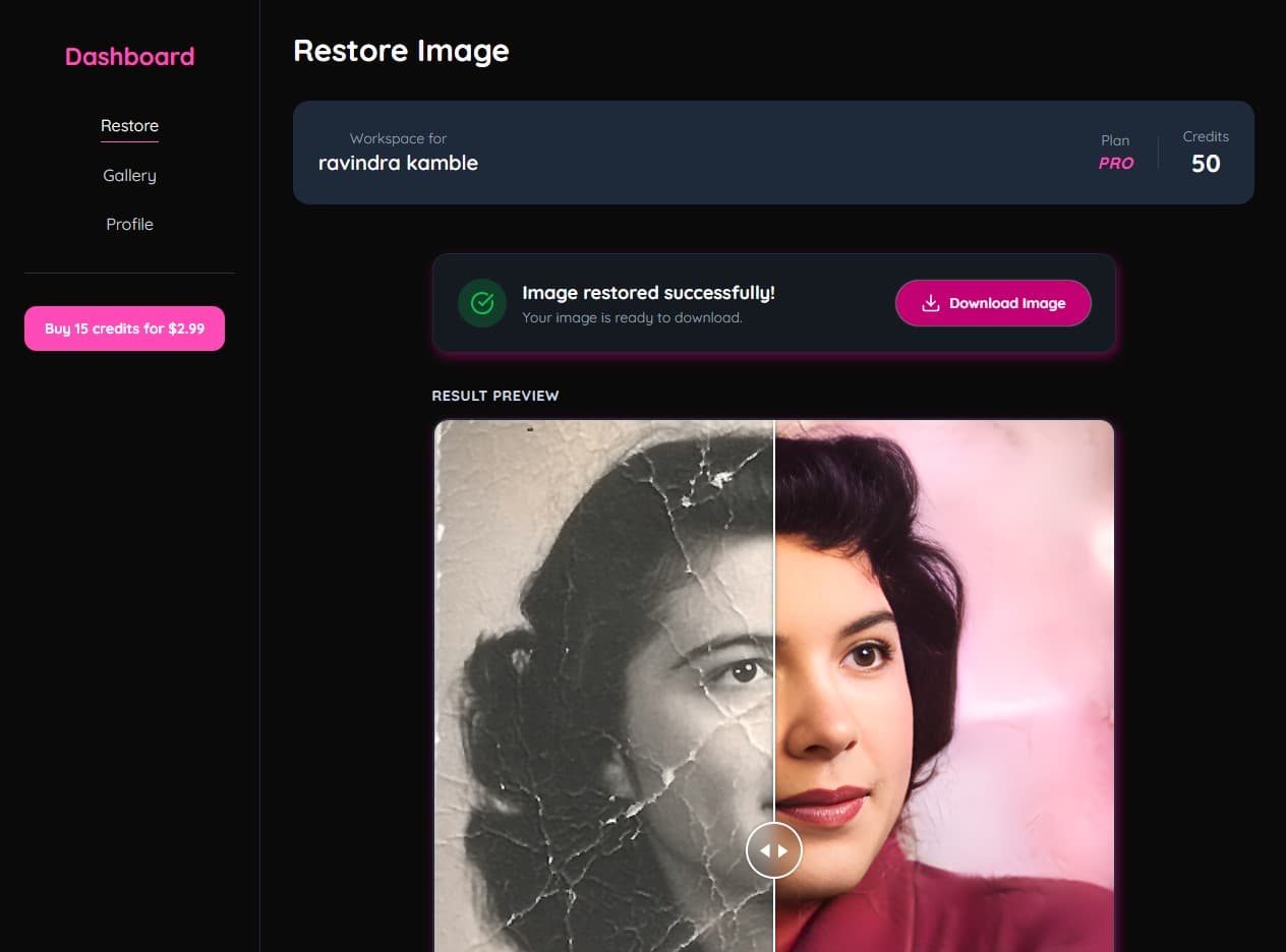 Phixl AI - Photo Restoration Platform
